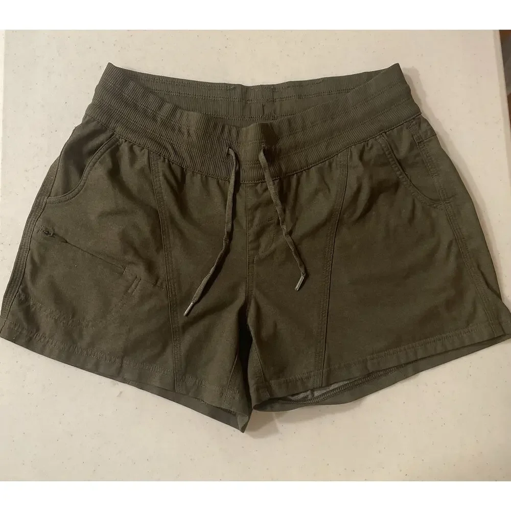 The North Face Shorts Women’s Sz M Green Aphrodite Motion Hiking Jogging Active - Picture 2 of 8